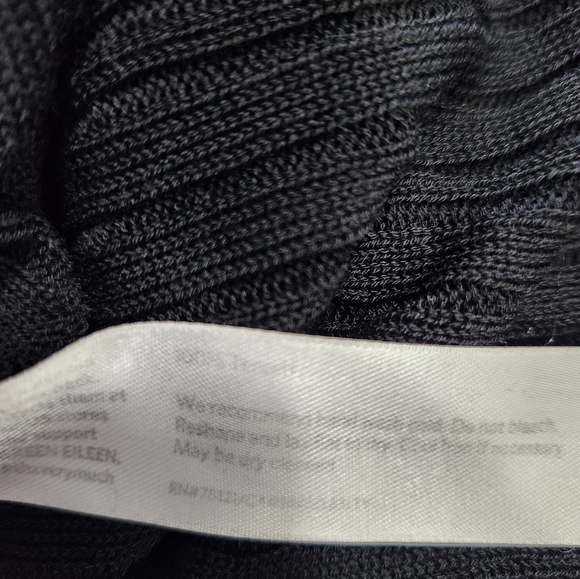 Eileen Fisher black sheer long sleeve sz small top - Picture 6 of 6